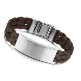 Drottningen Av Kvalitet I Brunt Titanarmband