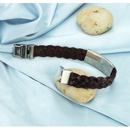 Drottningen Av Kvalitet I Brunt Titanarmband