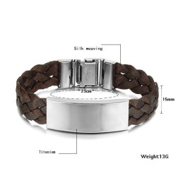 Drottningen Av Kvalitet I Brunt Titanarmband