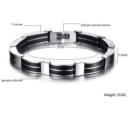 Pålitligt Rykte För Män, Kortfattat Titan Silikonarmband