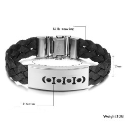 Svart Titanarmband Av Högsta Kvalitet