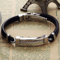 Lättanvänd Titansilikonarmband