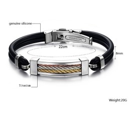 Lättanvänd Titansilikonarmband