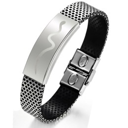 Högkvalitativt Manligt Huggormsformat Titanarmband