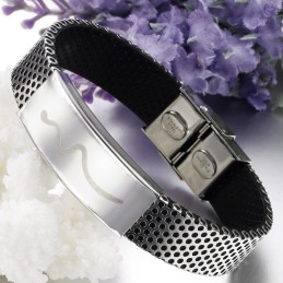 Högkvalitativt Manligt Huggormsformat Titanarmband