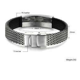 Högkvalitativt Manligt Huggormsformat Titanarmband