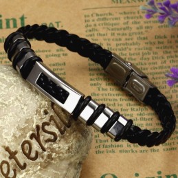 Lättanvänd Armband I Titanläder För Män