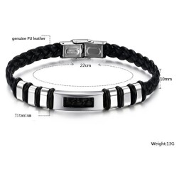 Lättanvänd Armband I Titanläder För Män