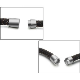 Armband I Brunt Titanläder I Många Olika Varianter