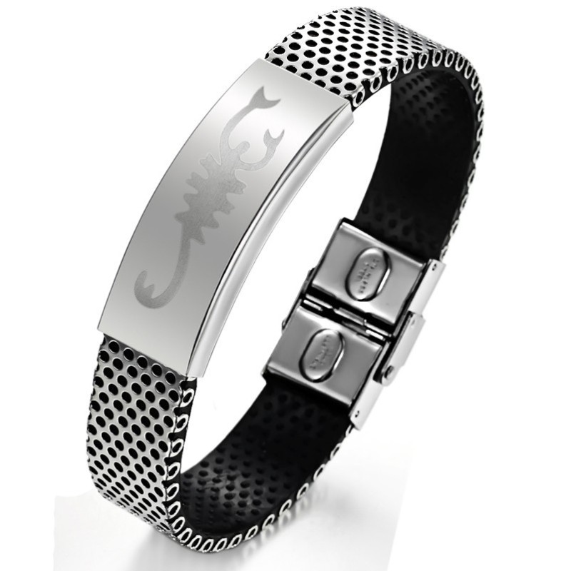 Världsberömd Scorpion Titan Läderarmband Världsberömd Scorpion Titan Läderarmband