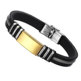 Världsomspännande Manlig Charm I Titan Silikonarmband