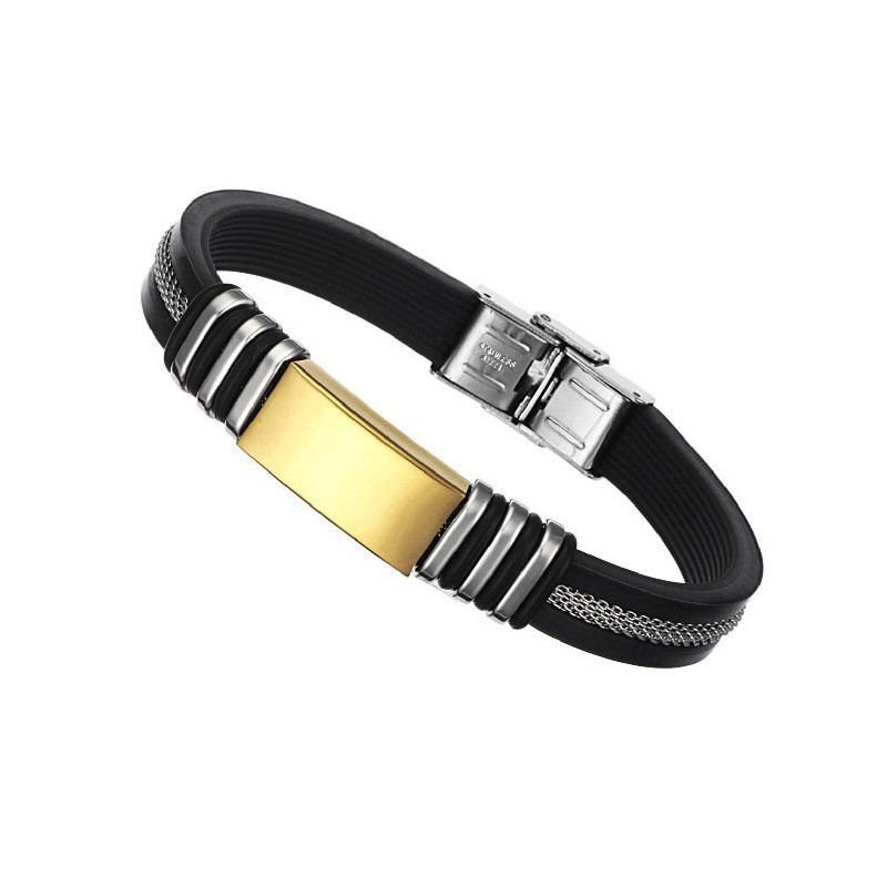 Världsomspännande Manlig Charm I Titan Silikonarmband Världsomspännande Manlig Charm I Titan Silikonarmband