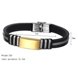 Världsomspännande Manlig Charm I Titan Silikonarmband