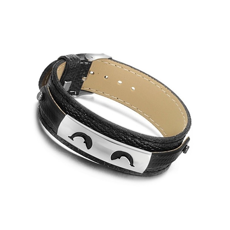 Säljer Bra Över Hela Världen Svart Titan Läderarmband Säljer Bra Över Hela Världen Svart Titan Läderarmband