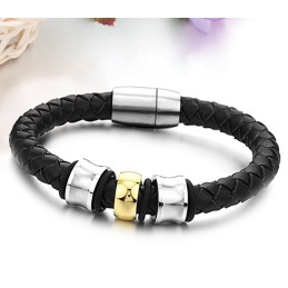 Pålitligt Rykte Runt Titanläderarmband
