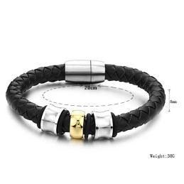Pålitligt Rykte Runt Titanläderarmband