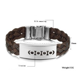 Kompletta Specifikationer Brunt Titanarmband