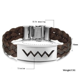 Brunt Titanarmband Av Utmärkt Kvalitet