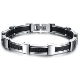 Högkvalitativt Armband I Titan Silikon För Män
