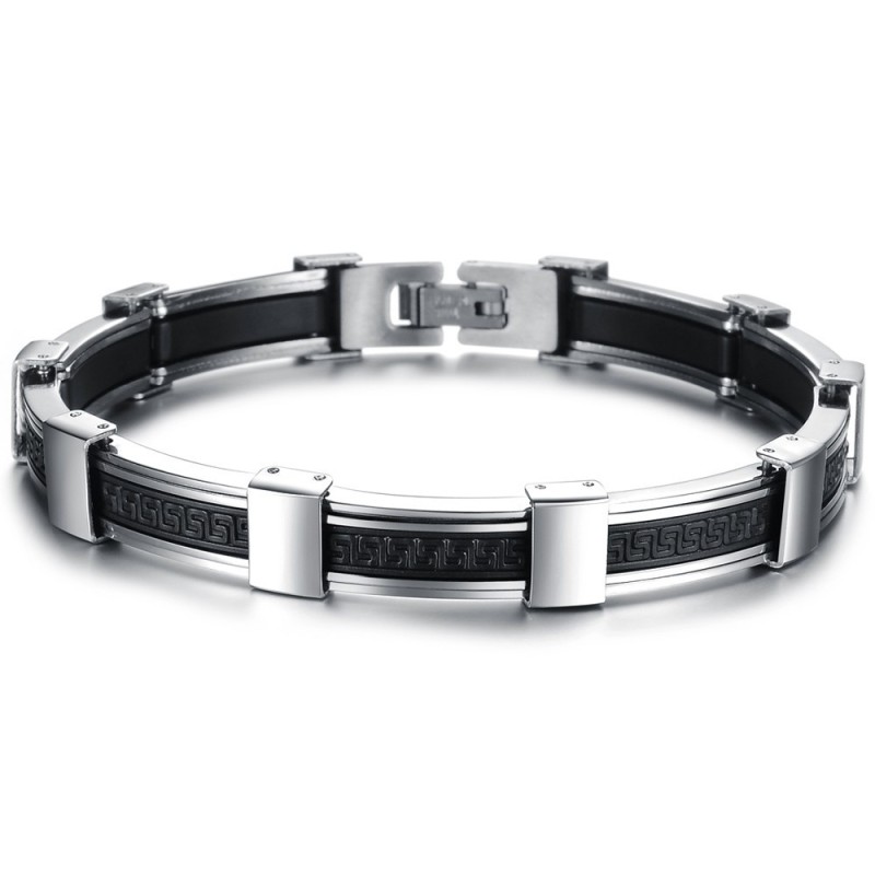 Högkvalitativt Armband I Titan Silikon För Män Högkvalitativt Armband I Titan Silikon För Män