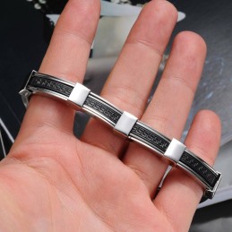 Högkvalitativt Armband I Titan Silikon För Män