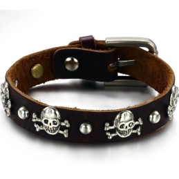 Stabil Kvalitet Manlig Retro Titan Läderarmband