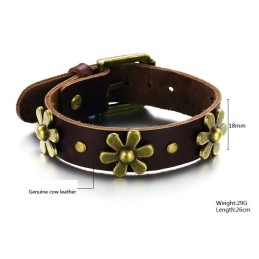 Högkvalitativt Retro Titan Läderarmband