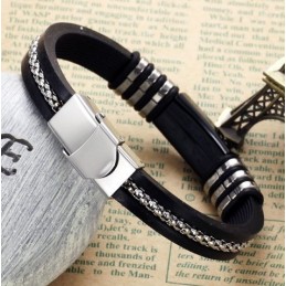 Hållbart Armband I Svart Titan Silikon