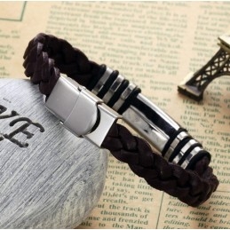 Pålitlig Kvalitetsarmband I Brunt Titanläder