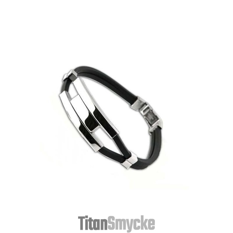 Kvalitets- Och Kvantitetsgaranterat Manligt Koncist Titansilikonarmband Kvalitets- Och Kvantitetsgaranterat Manligt Koncist Titansilikonarmband