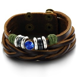Kompletta Specifikationer För Armband I Titanläder Med Strass