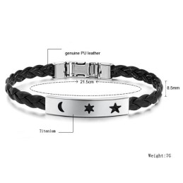 Hållbart Armband I Titanläder