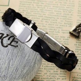 Säljer Bra Över Hela Världen Armband I Titanläder Med Strass