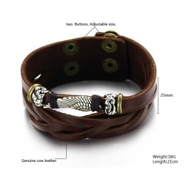 Högkvalitativt Armband I Titanläder För Män
