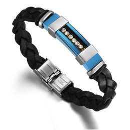 Brett Utbud Av Titanläderarmband För Män