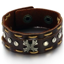Att Njuta Av Högt Rykte Hemma Och Utomlands Retro Titan Läderarmband