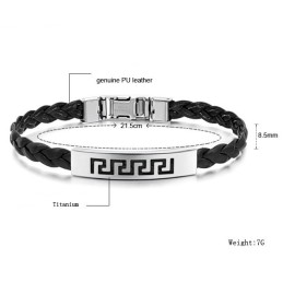 Kungen Av Kvantitet Armband I Titanläder För Kvinnor