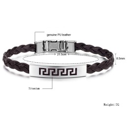 Kungen Av Kvantitet Armband I Titanläder För Kvinnor