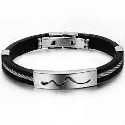 Hållbart I Bruk Ihåligt Titan Silikonarmband