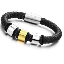 Stabilt Armband I Titanläder Av Hög Kvalitet För Kvinnor