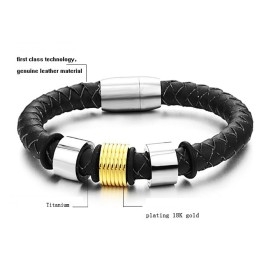 Stabilt Armband I Titanläder Av Hög Kvalitet För Kvinnor