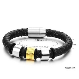 Stabilt Armband I Titanläder Av Hög Kvalitet För Kvinnor