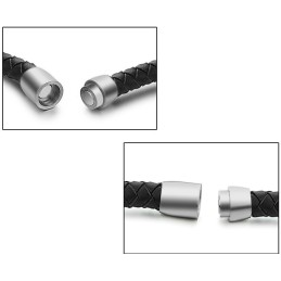 Stort Utbud Av Svart Titanläderarmband