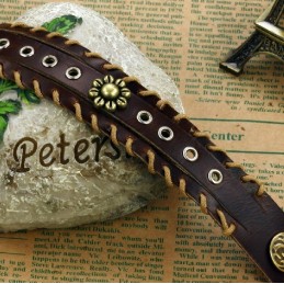 Retro Titan Läderarmband Av Utmärkt Kvalitet