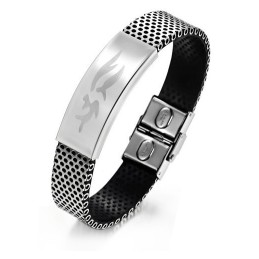 Slitstarkt Armband I Titanläder För Män