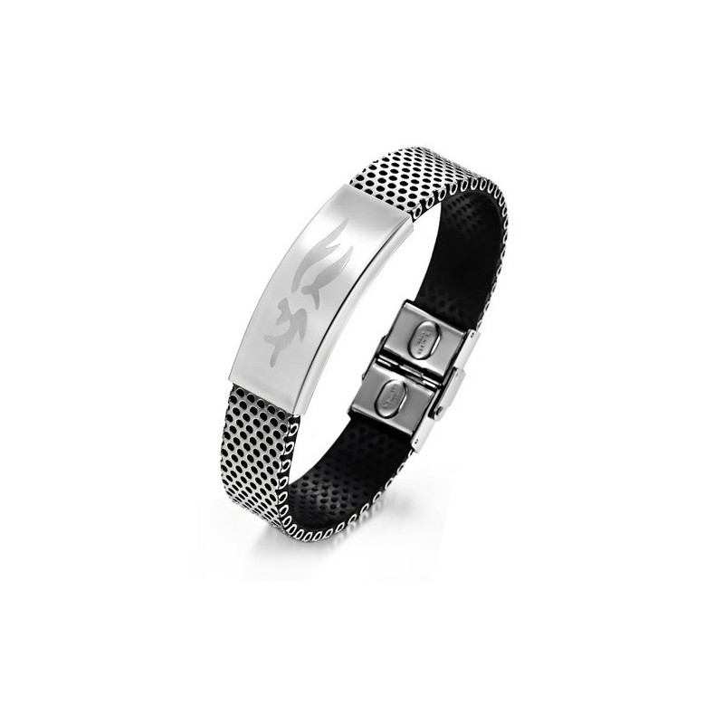 Slitstarkt Armband I Titanläder För Män Slitstarkt Armband I Titanläder För Män