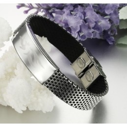 Slitstarkt Armband I Titanläder För Män