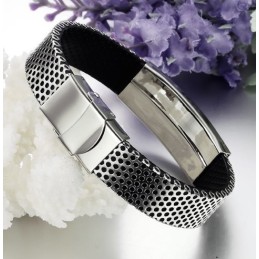 Slitstarkt Armband I Titanläder För Män
