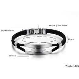 Högkvalitativt Titansilikonarmband