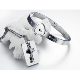 Brett Sortiment Av Lås I Titanarmband För Älskare